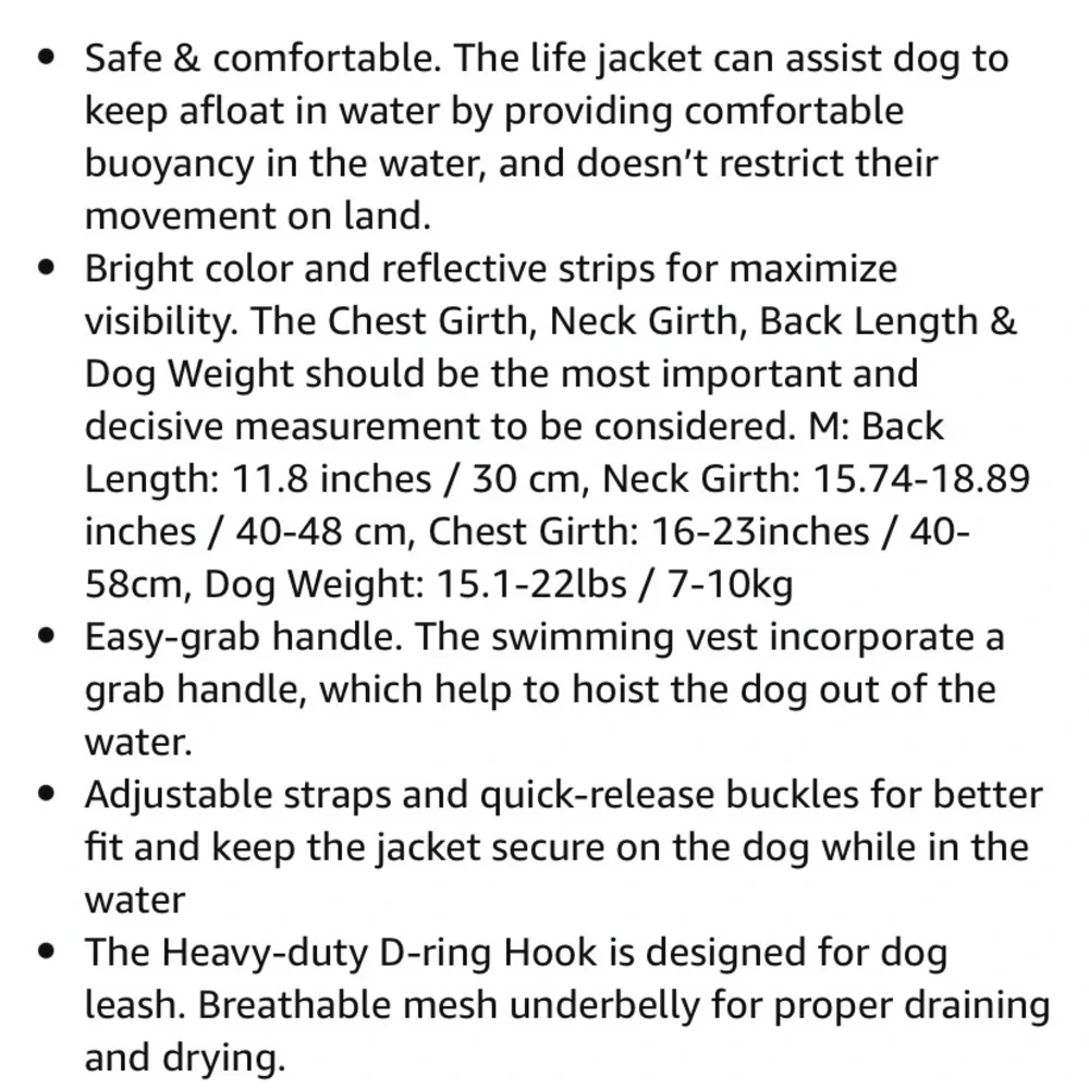 Dog life vest